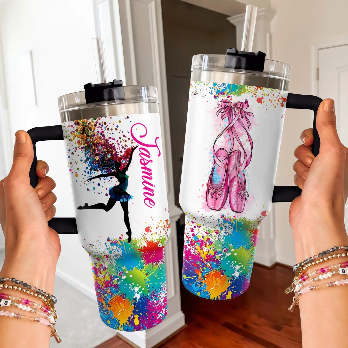 Shineful Tumbler Personalized Splash Ballet