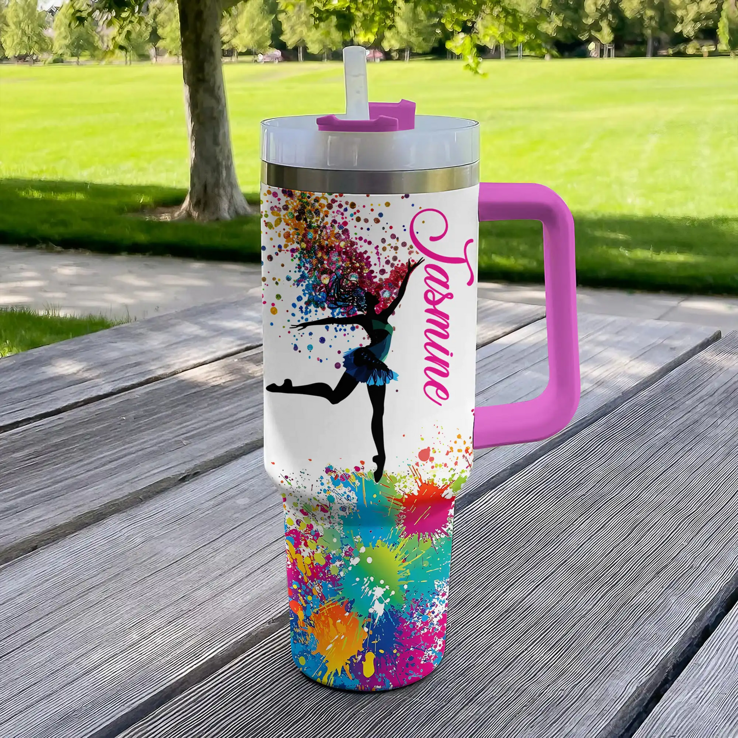 Shineful Tumbler Personalized Splash Ballet