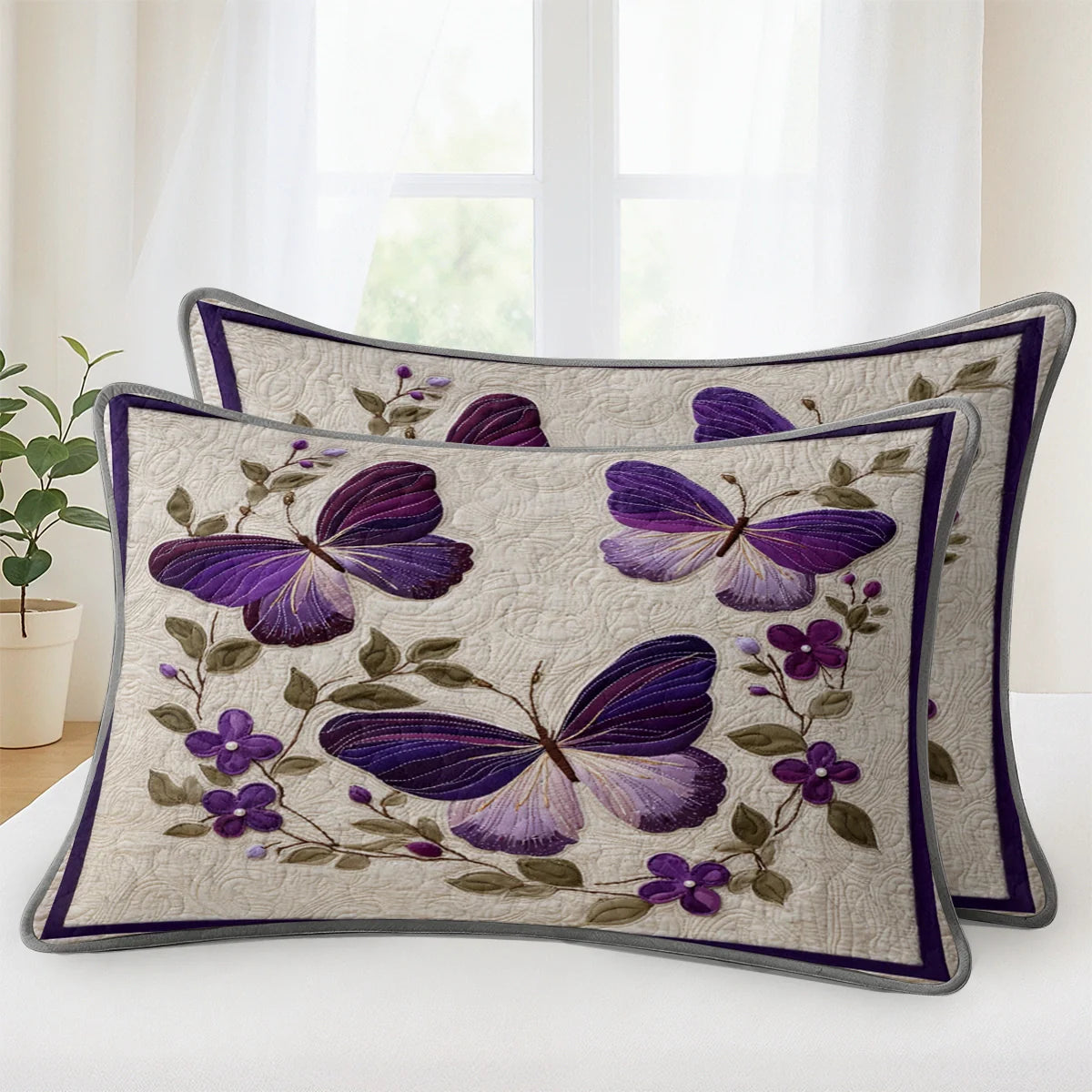 Shineful Quilt 3-Piece Set Dance of the Violet Wings