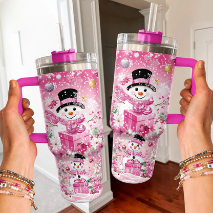 Shineful Tumbler Blushing Snowman Christmas