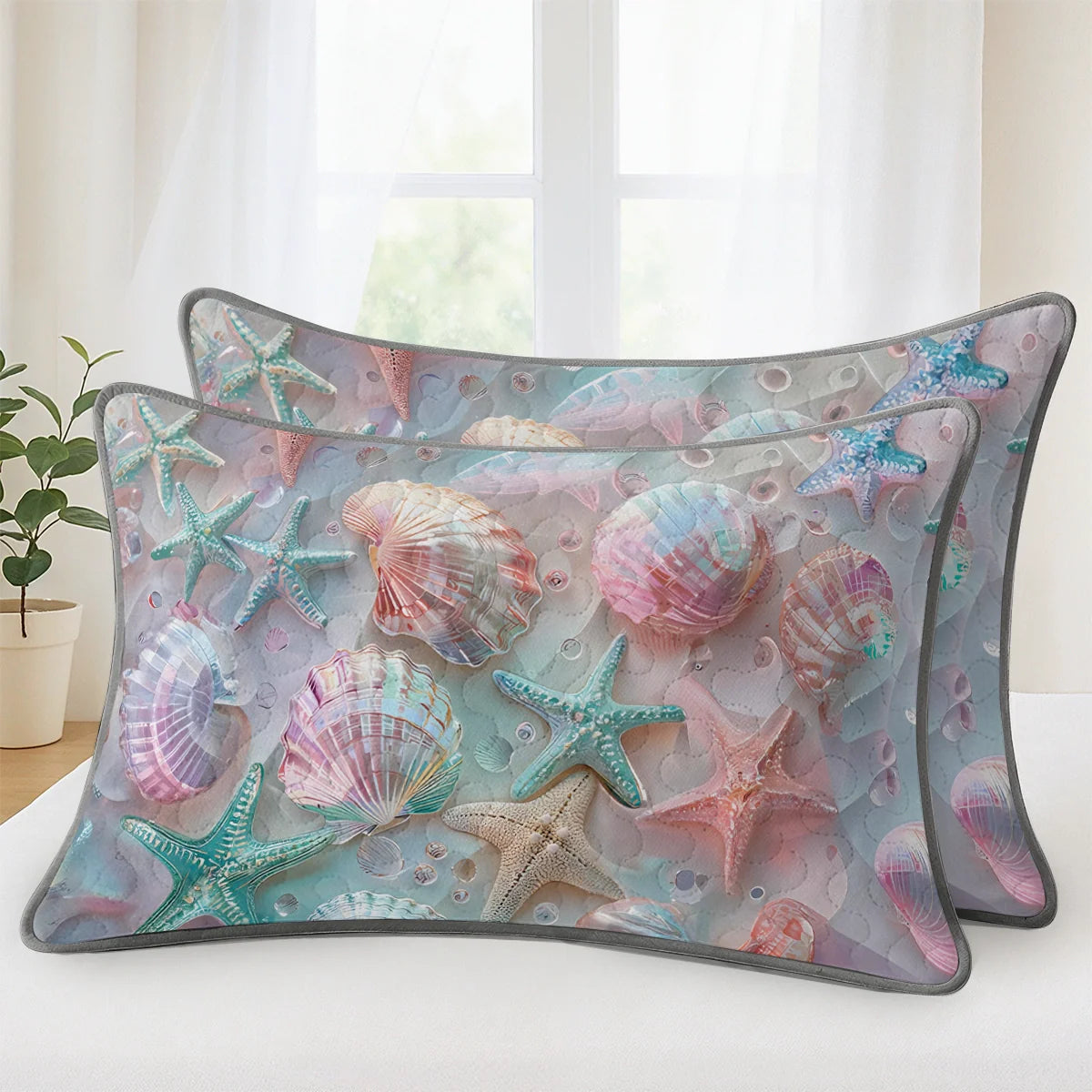 Shineful Quilt 3-Piece Set Coastal Shell