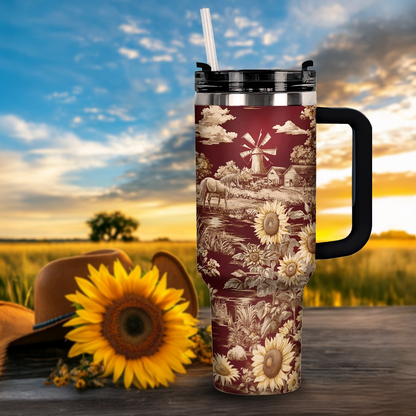 Shineful Tumbler Texas Sunflower - Heart of the Lone Star Fields