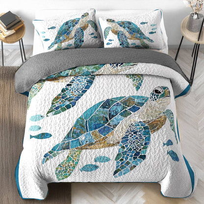 Shineful All Season Quilt 3-Piece Set - Underwater Bliss