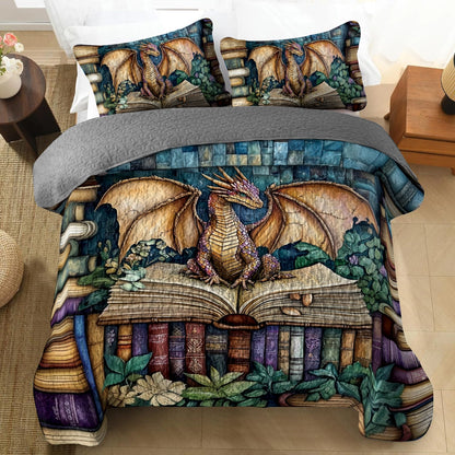 Shineful All Season Quilt 3-Piece Set Dragon Lore
