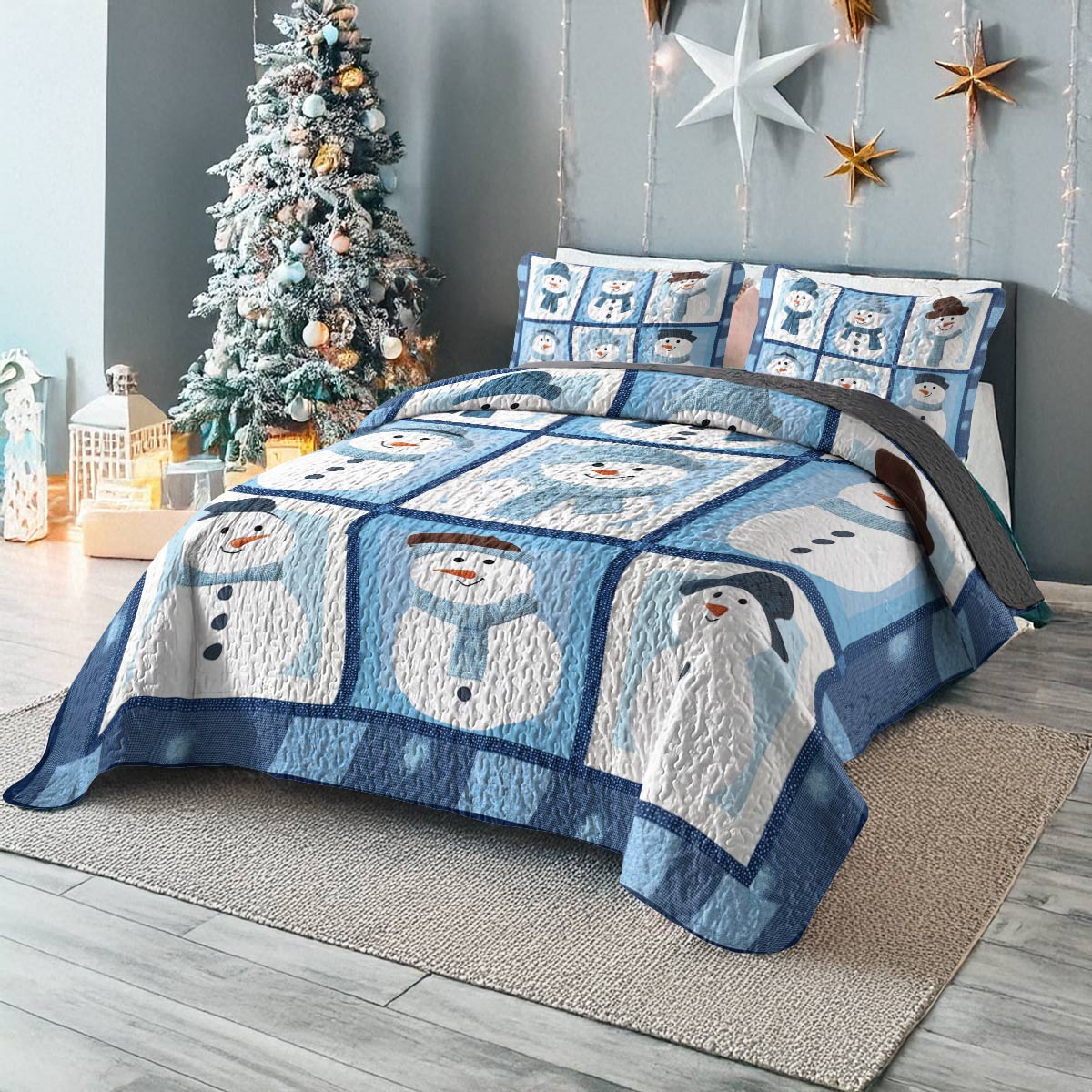 Shineful All Season Quilt 3-Piece Set - Frosty Friends
