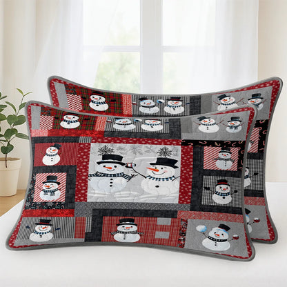 Shineful Quilt 3-Piece Set Playful Snowmen
