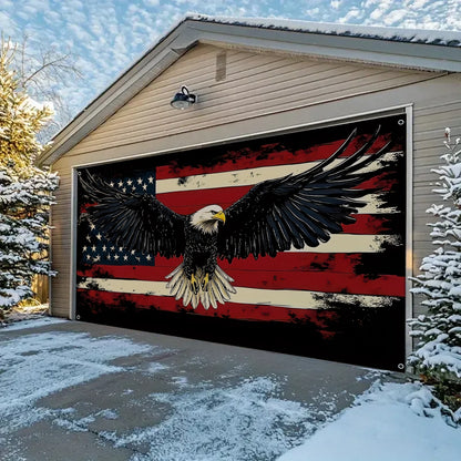 Shineful Garage Door Banner Decoration Still Flying Free