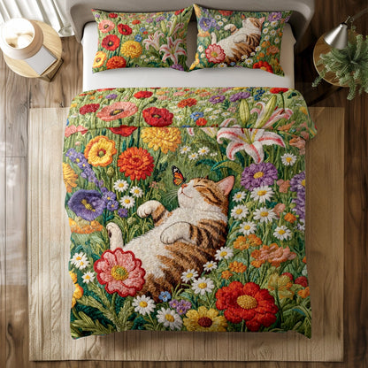 Shineful All Season Quilt 3-Piece Set Lazy Afternoon in the Wildflowers