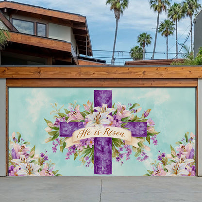 Shineful Garage Door Banner Decoration Catholic Resurrection