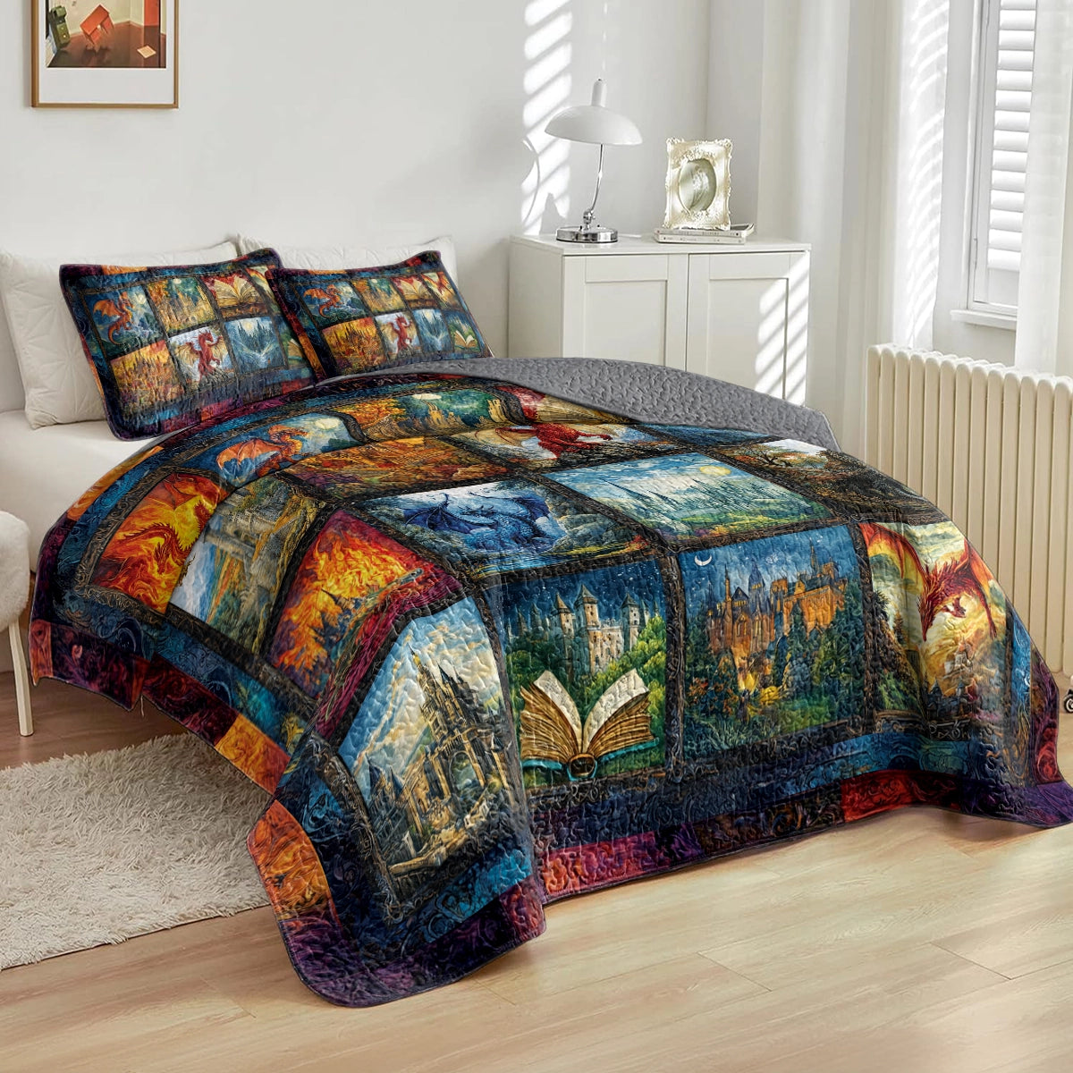 Shineful All Season Quilt 3-Piece Set Legend of Dragons