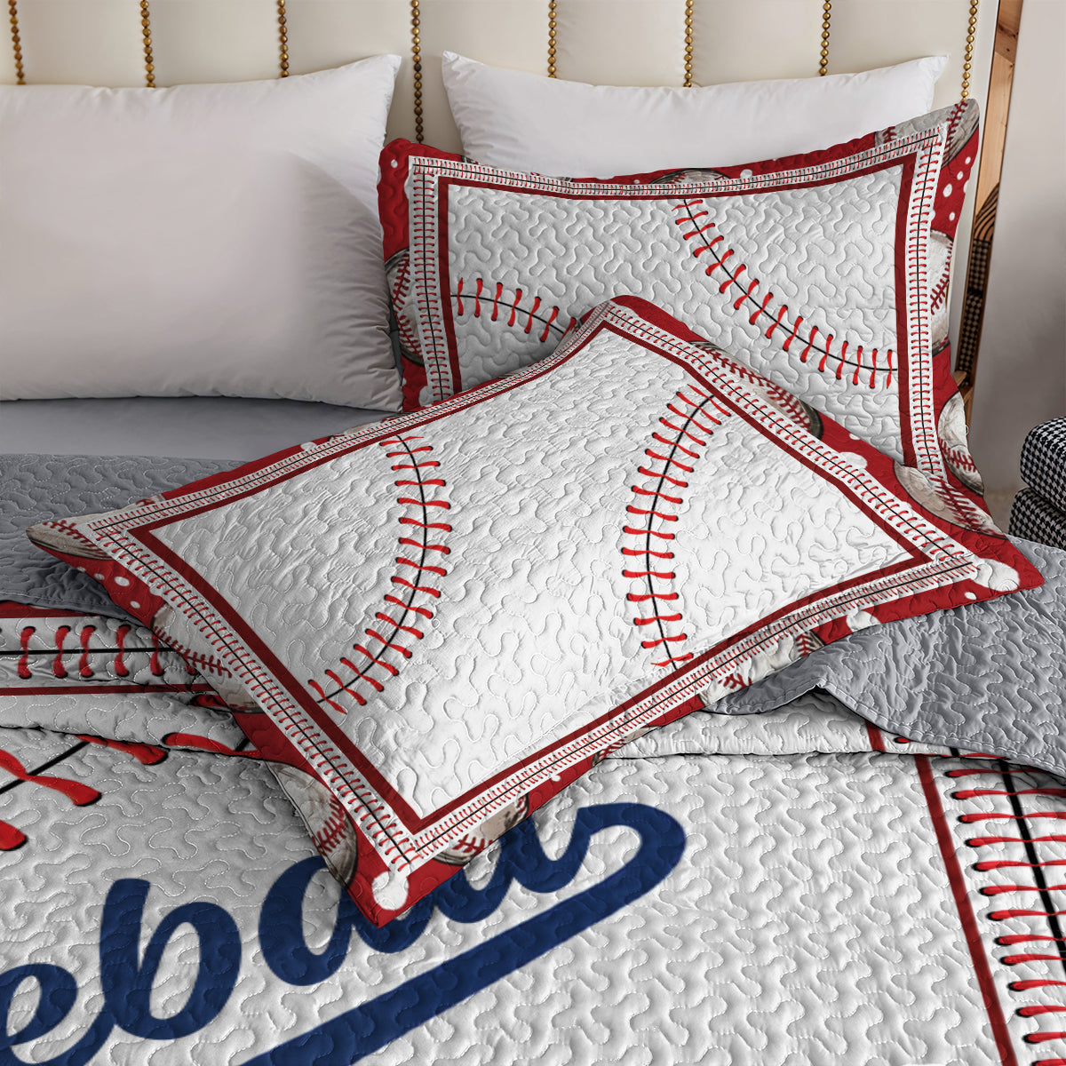 Shineful All Season Quilt 3-Piece Set - Home Run Baseball