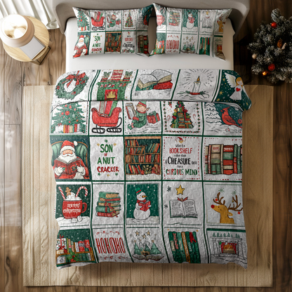 Shineful All Season Quilt 3-Piece Set Magical Elf Reading