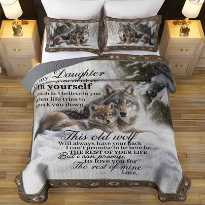 Shineful All Season Quilt 3-Piece Set Wolf Legacy