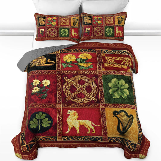 Shineful All Season Quilt 3-Piece Set Celtic Charm: Heritage Splendor