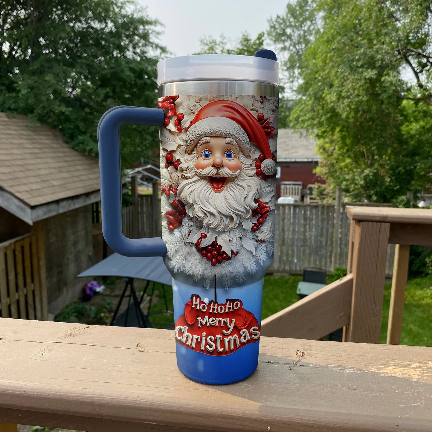 Shineful Glossy Tumbler Santa's Merry Christmas