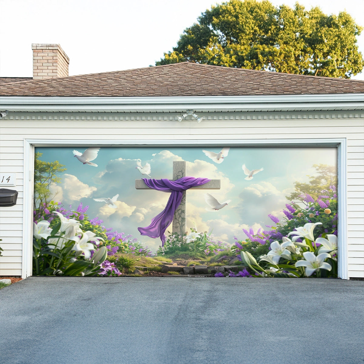 Shineful Garage Door Banner Decoration Where Death Lost