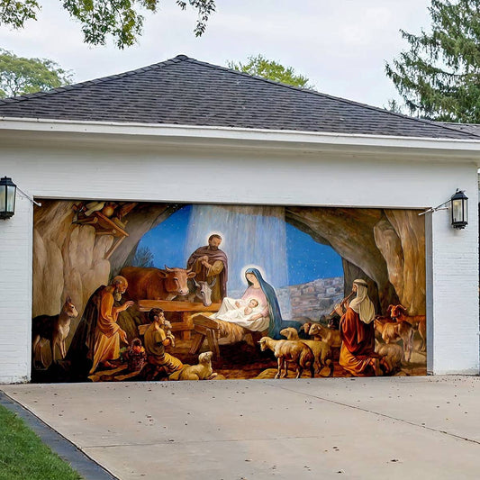 Shineful Garage Door Banner Decoration Graceful Embrace