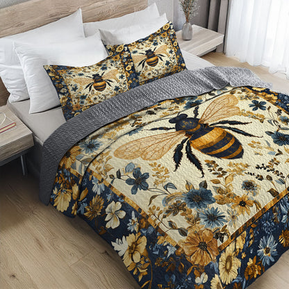 Shineful All Season Quilt 3-Piece Set Royal Bee Garden