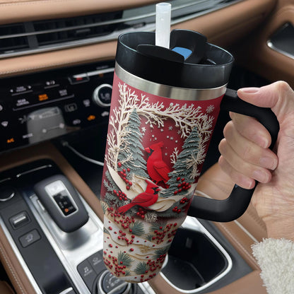 Shineful Glossy Tumbler Winter Cardinal Magic