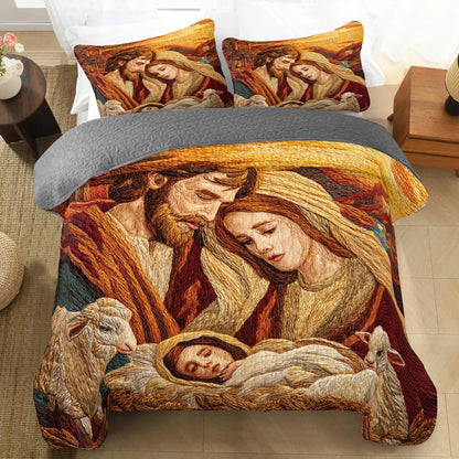 Shineful Quilt 3-Piece Set Nativity of Divine Peace