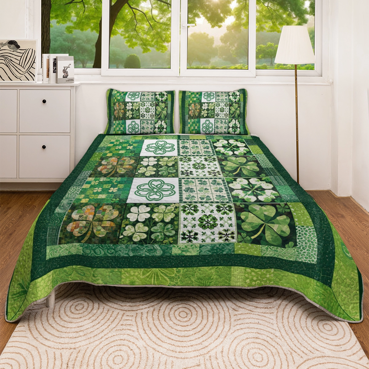 Shineful All Season Quilt 3-Piece Set - Shamrock Patchwork