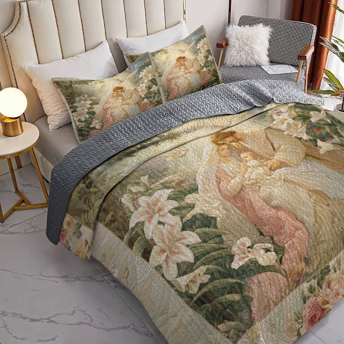 Shineful Quilt 3-Piece Set Heavenly Garden of Grace
