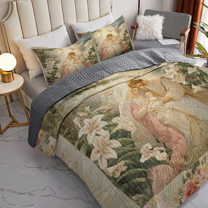 Shineful Quilt 3-Piece Set Heavenly Garden of Grace