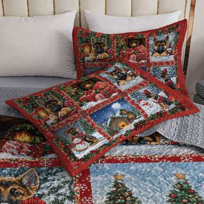 Shineful All Season Quilt 3-Piece Set Holiday Paws