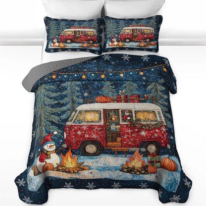 Shineful All Season Quilt 3-Piece Set - Holiday Camper Dreams