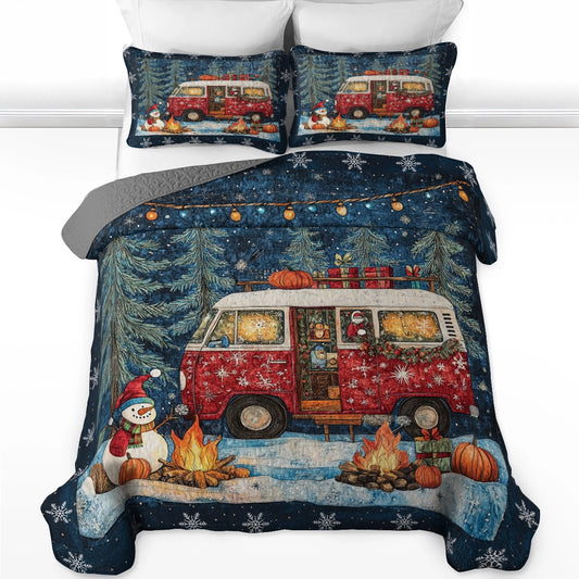 Shineful All Season Quilt 3-Piece Set - Holiday Camper Dreams