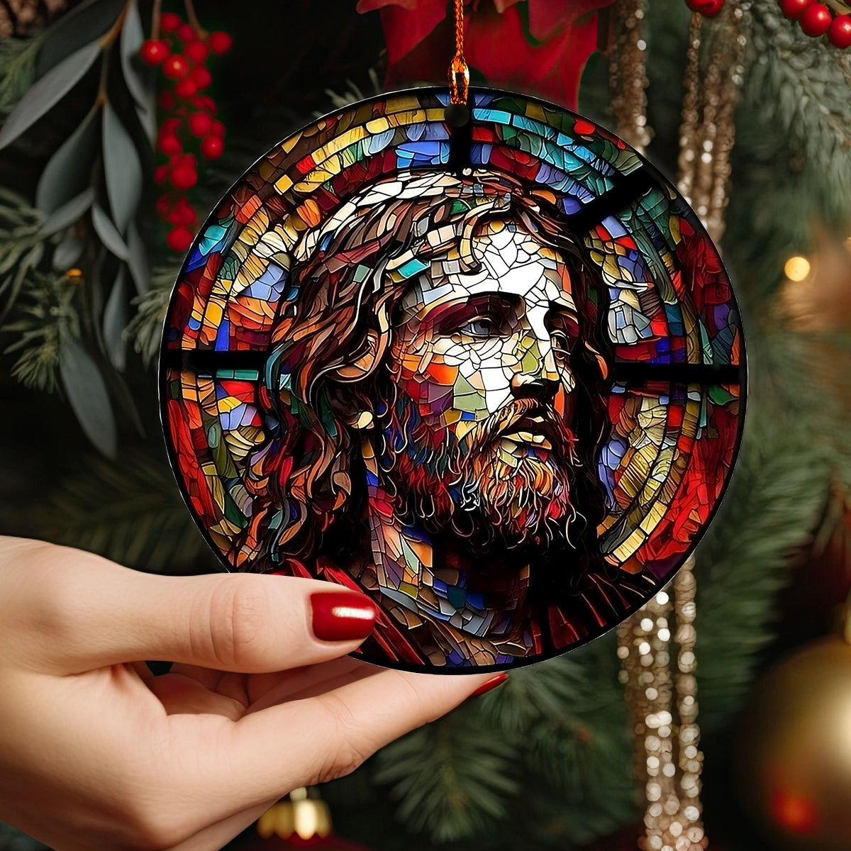 Shineful 2D Acrylic Ornament Holy Savior Glass
