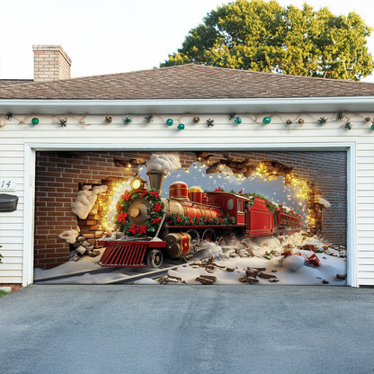 Shineful Garage Door Banner Decoration Festive Express Crash