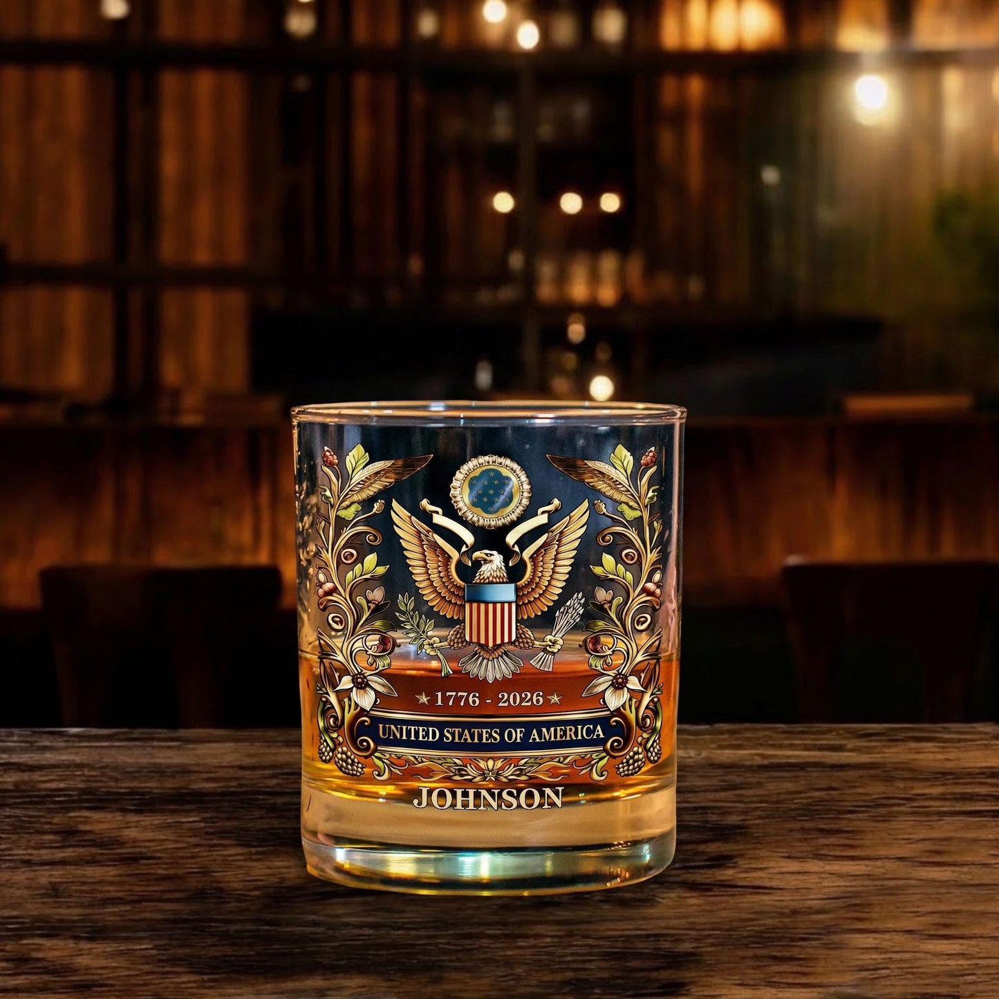 Shineful Whiskey Set 250th Anniversary American Eagle Personalized
