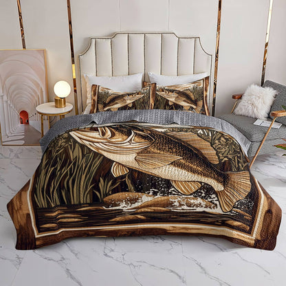 Shineful All Season Quilt 3-Piece Set Gracefulness Bass