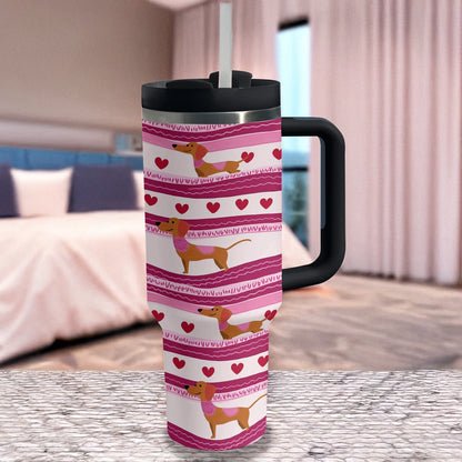 Shineful Tumbler Dachshund Love You Paw-ever