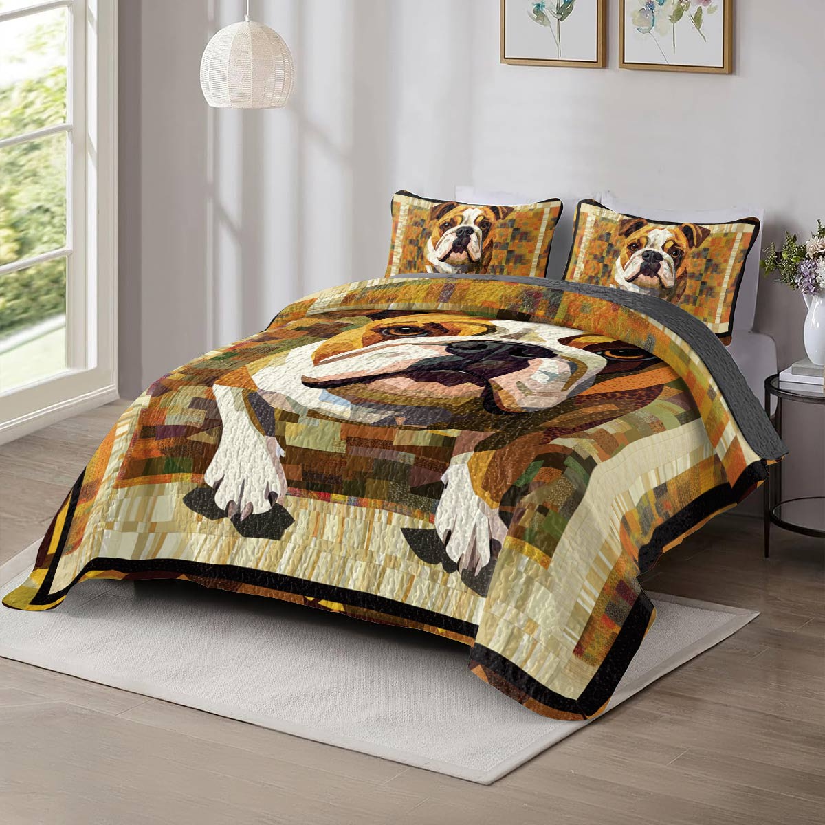 Shineful All Season Quilt 3-Piece Set Frenchie Charm