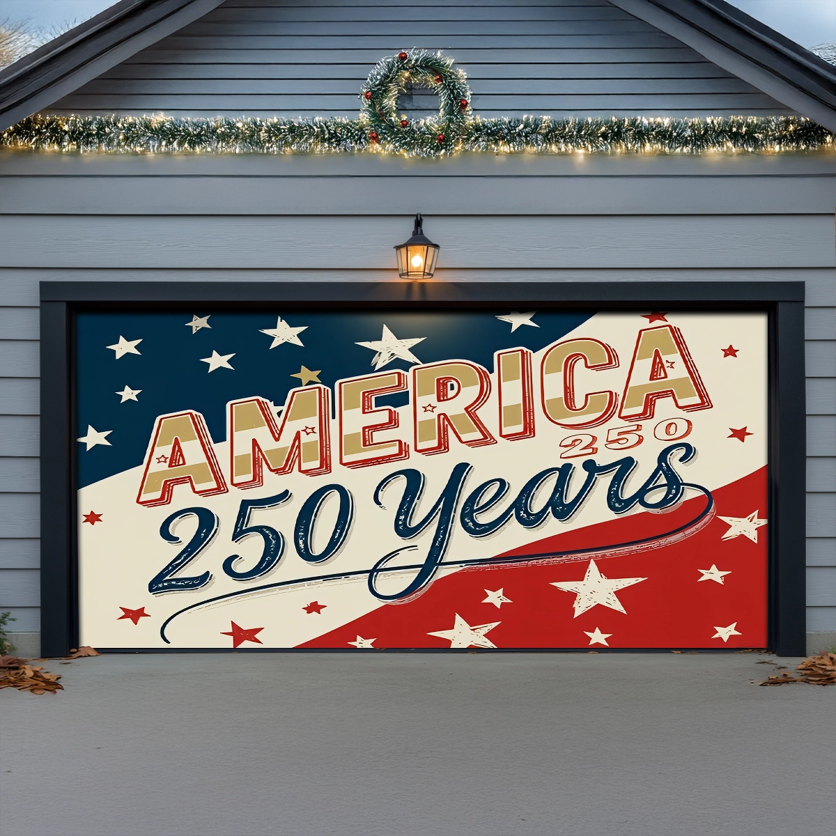 Shineful Garage Door Banner Decoration A Nation Built to Last