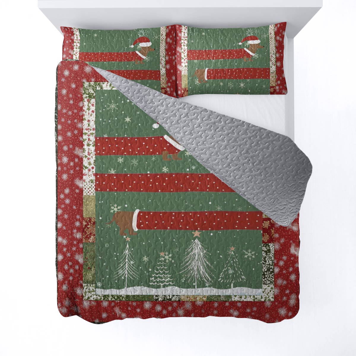 Shineful All Season Quilt 3-Piece Set Dachshund Dasher