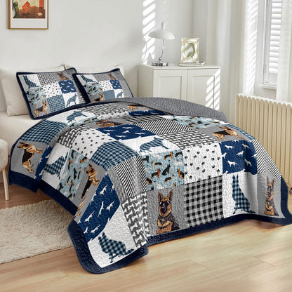 Shineful All Season Quilt 3-Piece Set Winter Woof