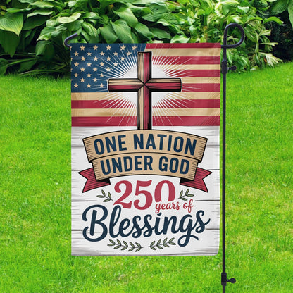 Shineful Gargen Flag 12" x 18" - Faith Over America