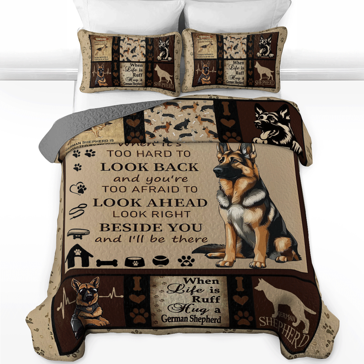 Shineful All Season Quilt 3-Piece Set Loyal Shepherd Comfort