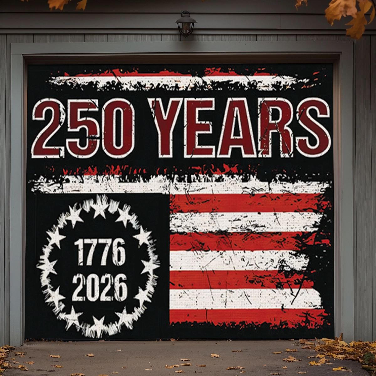 Shineful Garage Door Banner Decoration Liberty Was Earned