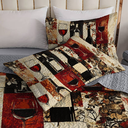 Shineful All Season Quilt 3-Piece Set Ethereal Wine