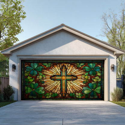 Shineful Garage Door Banner Decoration Celtic Cross Blessing