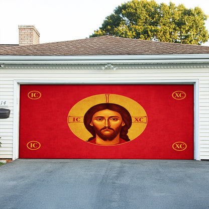 Shineful Garage Door Banner Decoration Christ the Pantocrator