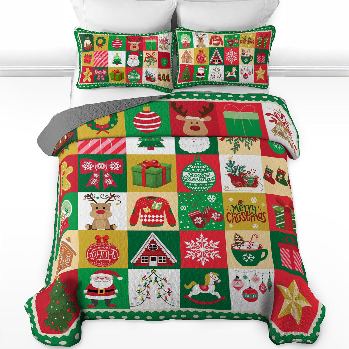 Shineful All Season Quilt 3-Piece Set Holiday Joy