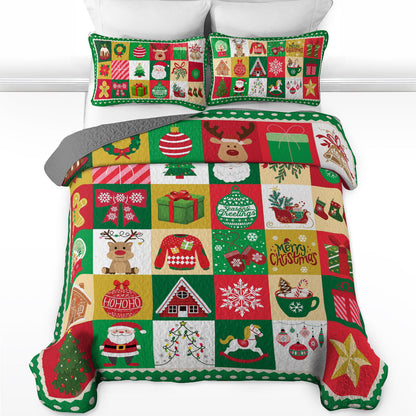 Shineful All Season Quilt 3-Piece Set Holiday Joy