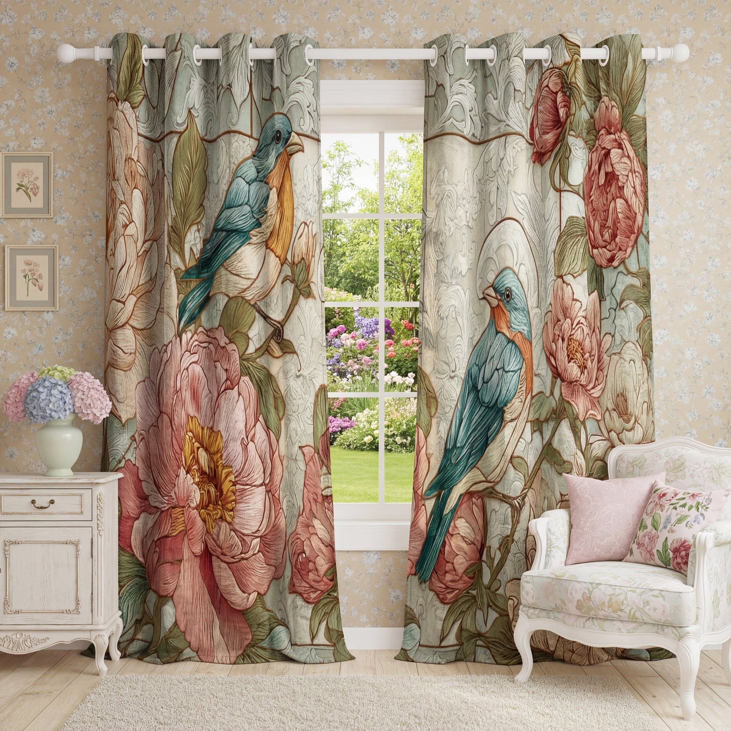 Shineful Quilted Curtain Still Morning