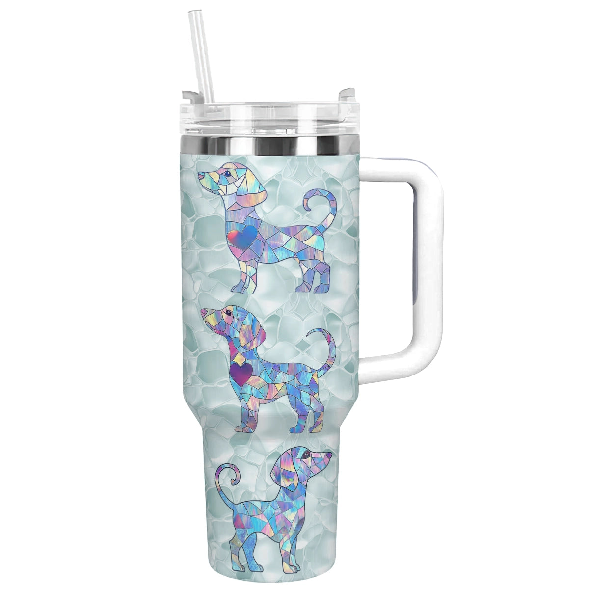 Shineful Glossy Tumbler Stained Glass Dachshunds