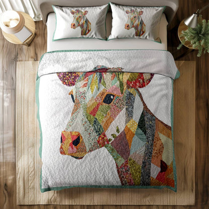 Shineful All Season Quilt 3-Piece Set - Moo-saic Meadow